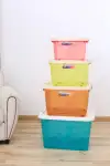 Plastic daily necessities storage box, transparent storage box, 45L Application Scenario